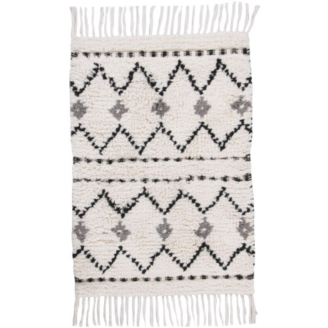 TOM TAILOR HOME Badmat Ethno Bath Badmat, Berber-look, met franjes, zigzagpatroon, 100% katoen (1 stuk)