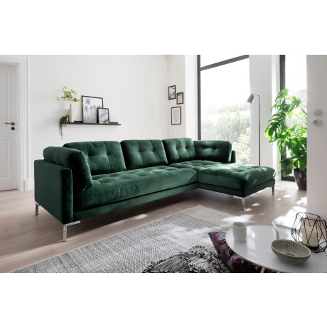 Trends by HG Hoekbank Landau L-vorm in cordstof met metalen voet