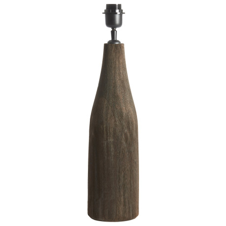 Light & Living Tafellamp 'Trapino' Mangohout, 42cm, kleur Mat Donkerbruin (excl. kap)