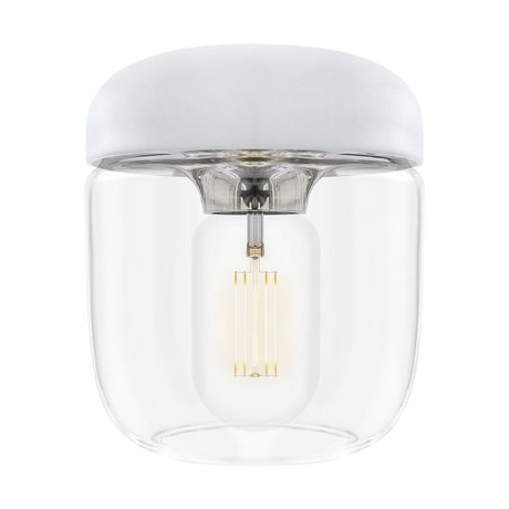 Acorn lampenkap wit met steel - Ø 14 cm