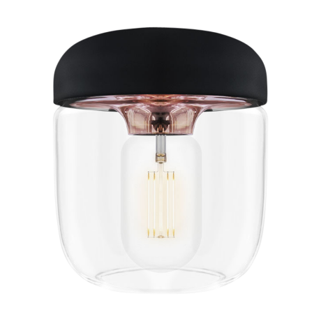 Acorn lampenkap zwart met copper - Ø 14 cm