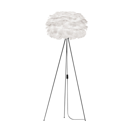 Eos Medium vloerlamp white - met tripod zwart - Ø 45 cm
