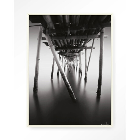 Urban Cotton Wandkleed 'Underworld' 110 x 145cm in Floating Frame - off white