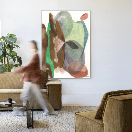 Urban Cotton Wandkleed 'Grounding' 80 x 110cm in Frame - black