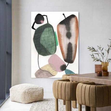 Urban Cotton Wandkleed 'Mobility' 110 x 145cm in Frame - black