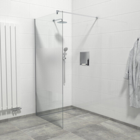 Van Marcke Inloopdouche - 100x200cm - veiligheidsglas - band mat glas - anti kalk - chroom 20005671