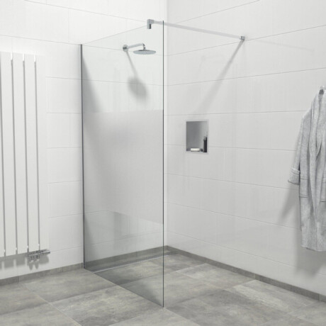 Van Marcke Inloopdouche - 120x200cm - veiligheidsglas - band mat glas - anti kalk - chroom 20005672