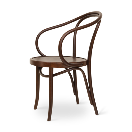 Venice No. 9 houten eetkamerstoel met armleuningen walnoot