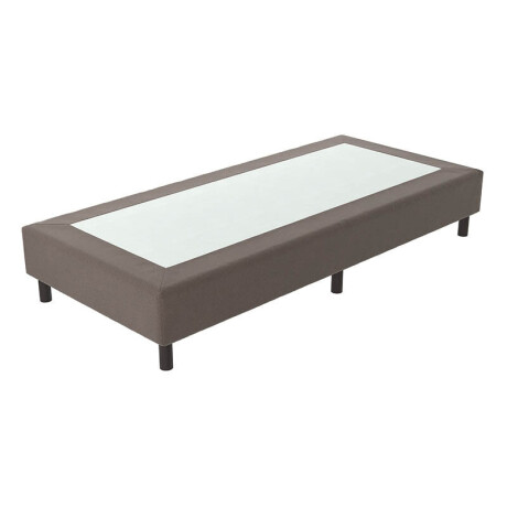 1-Persoons Verende Hotelboxspring Zonder Matras - Bruin - Bruin 90x200 Cm - Bonellvering - Inclusief Topper - Dekbed-Discounter.nl