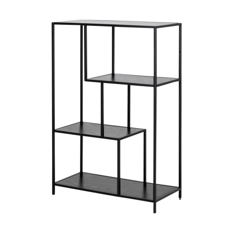 Vic houten boekenkast zwart - 77 x 114 cm