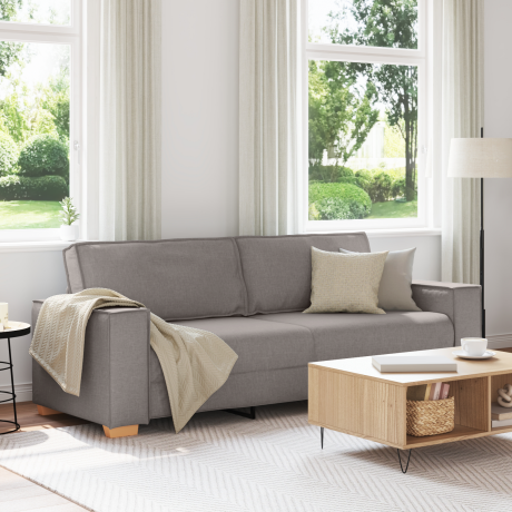 vidaXL 3-zitsbank Taupe 180 cm Stof
