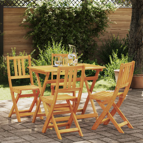vidaXL 4-delige Vouwbare Tuin Bistro Set van Massief Acaciahout