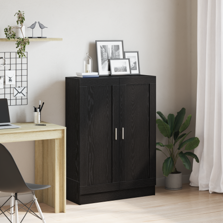 vidaXL Boekenkast Zwart Eiken 82,5 x 30,5 x 115 cm Bewerkt hout