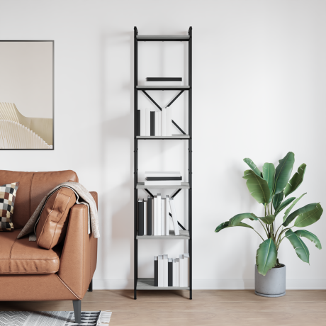 vidaXL Boekenkast Grijs sonoma 40 x 30 x 189,5 cm Bewerkt hout