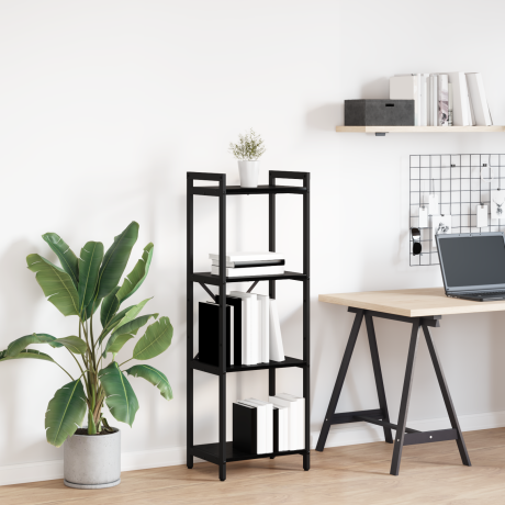 vidaXL Boekenkast Zwart Eiken 40 x 30 x 119 cm Bewerkt hout