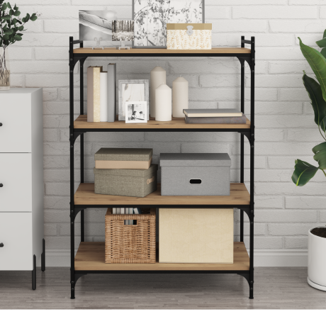 vidaXL Boekenplank Bord 4 pcs Bruin 80 x 40 x 1,5 cm Bewerkt hout