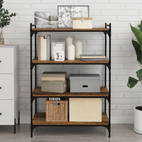 vidaXL Boekenplank Bord 4 pcs Bruin 80 x 40 x 1,5 cm Bewerkt hout