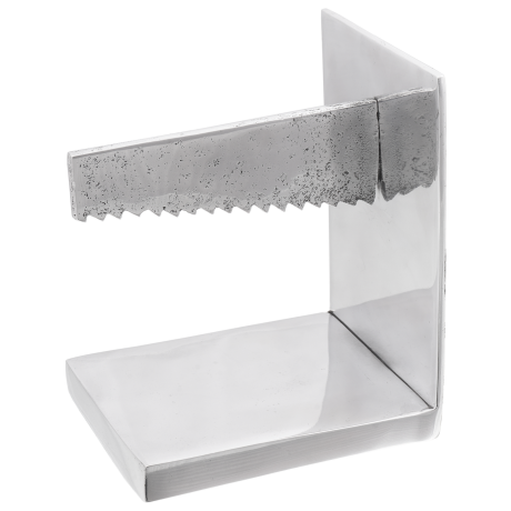vidaXL Boekensteunen 2 st zaag 11x14x17,5 cm aluminium zilverkleurig