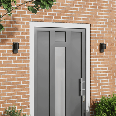 vidaXL Buitenwandlampen 2 stuks Zwart RVS IP44