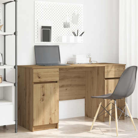 vidaXL Bureau Artisan Eiken 140x49x76 cm Gelaagd Hout