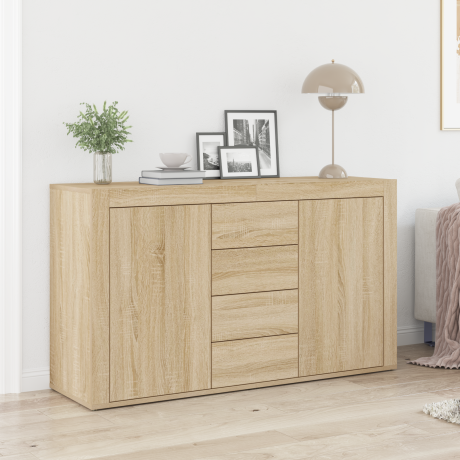 vidaXL Dressoir Sonoma Eik 120x36x69 cm Kunststof