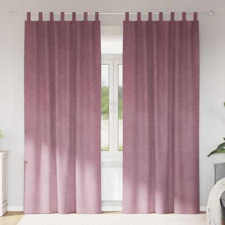 vidaXL Verduisterende gordijnen 2 pcs Donkerroze 140 x 260 cm Fluweel