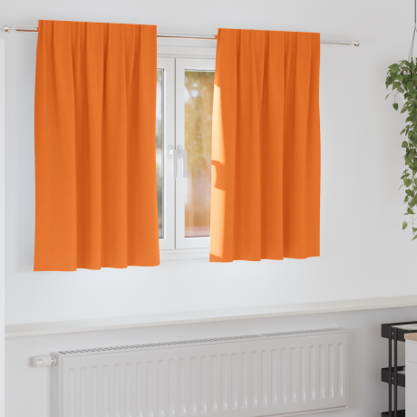 vidaXL Gordijnen met gordijnen 2 pcs Feloranje 140 x 140 cm Polyester