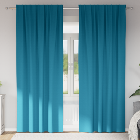 vidaXL Gordijnen met gordijnen 2 pcs Turquoise 245 x 140 cm Polyester