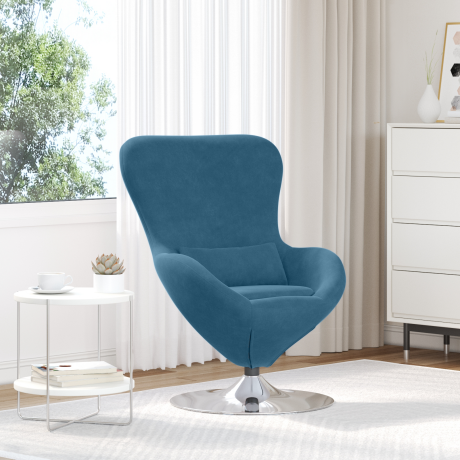 vidaXL Hangstoel fluweel blauw