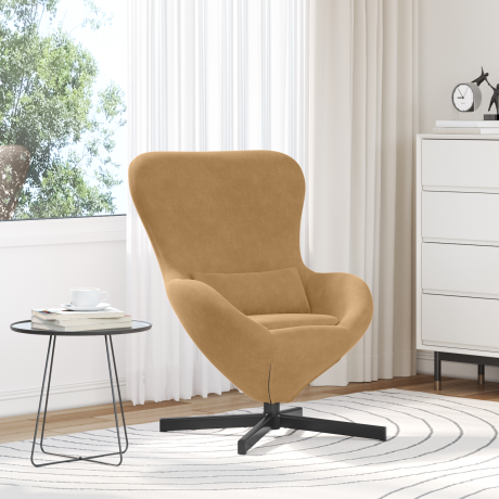 vidaXL Hangstoel fluweel bruin