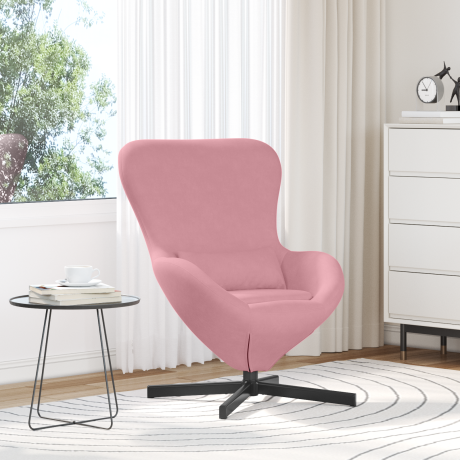 vidaXL Hangstoel fluweel roze
