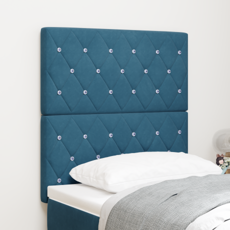 vidaXL Hoofdbord Donkerblauw 80 cm Fluweel