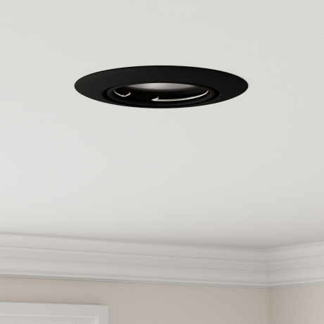 vidaXL Inbouwspots 6 stuks Rond GU10 Zwart Ø90 mm Staal