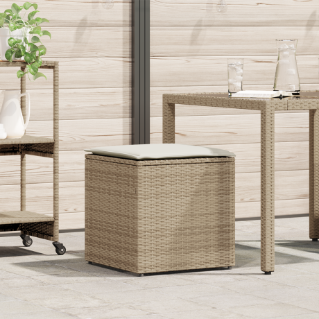 vidaXL Kussenbox Beige 50x50x50 cm van Poly Rattan