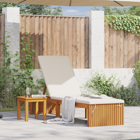 vidaXL Ligstoel Olie naturel 200 x 55 x 94 cm Massief acaciahout