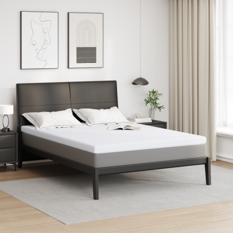 vidaXL matrastopper Wit 160 x 200 cm Jacquard Stof