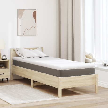 vidaXL matrastopper Wit 70 x 200 cm Jacquard Stof
