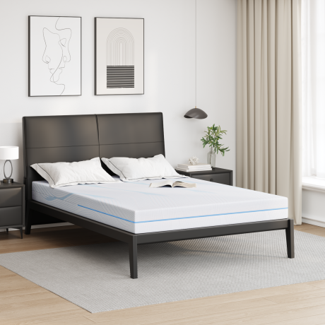vidaXL Matrassen Wit 140 x 190 cm 100% polyester jacquard stof