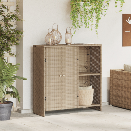 vidaXL Opbergkast 100x36x102 cm rattan beige