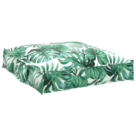 vidaXL Palletkussen zitting 70x70x12 cm bladpatroon oxford stof