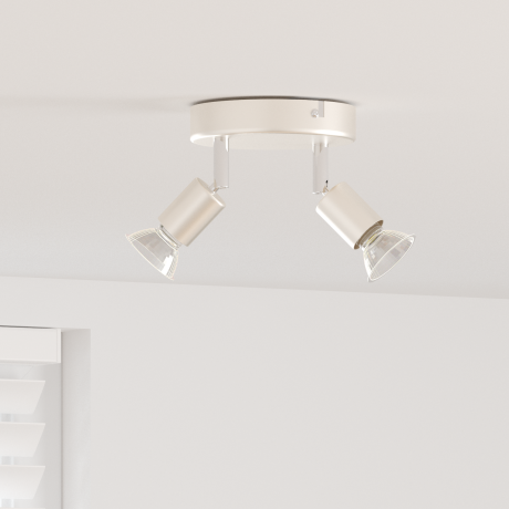 vidaXL Plafondspot met schijnwerpers Nikkel 12 x 8 cm Staal