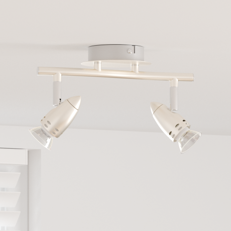 vidaXL Plafondspot met schijnwerpers Nikkel 27 x 10 x 12 cm Metaal