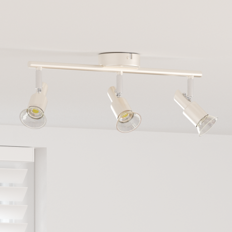 vidaXL Plafondspot met schijnwerpers Nikkel 39 x 10,5 x 10,5 cm Staal