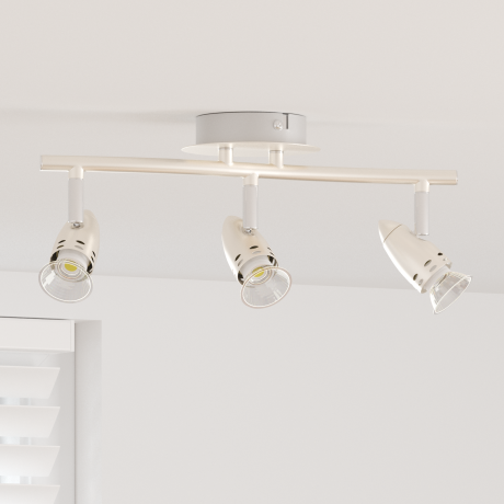 vidaXL Plafondspot met schijnwerpers Nikkel 36,5 x 10 x 12,5 cm Metaal
