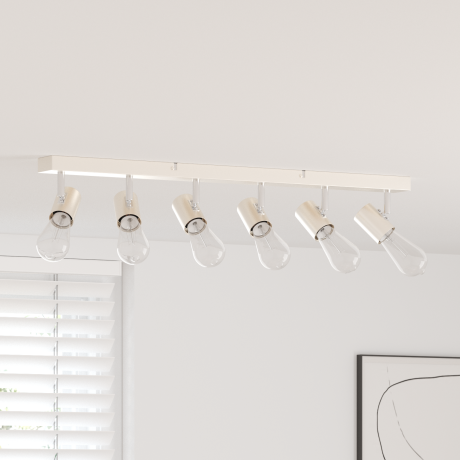 vidaXL Plafondspot met schijnwerpers Nikkel 73 x 6,5 x 11,5 cm Metaal