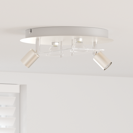 vidaXL Plafondspot Nikkel 29 x 29 x 11 cm Staal en Glas