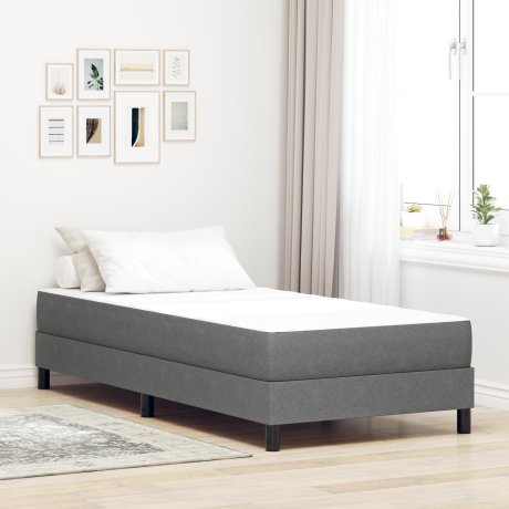 vidaXL Pocketveringmatras medium 100x200x20 cm stof lichtgrijs