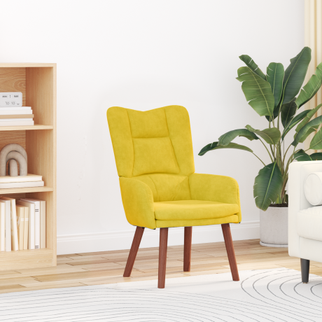 vidaXL Relaxstoel fluweel geel