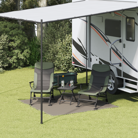 vidaXL Tent Accessoire Lichtgrijs Polyester 200 x 200 cm Vouwbaar