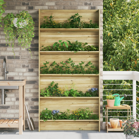 vidaXL Tuinplantenstandaard 5-Laags 90x15x180 cm Geïmpregneerd Vurenhout